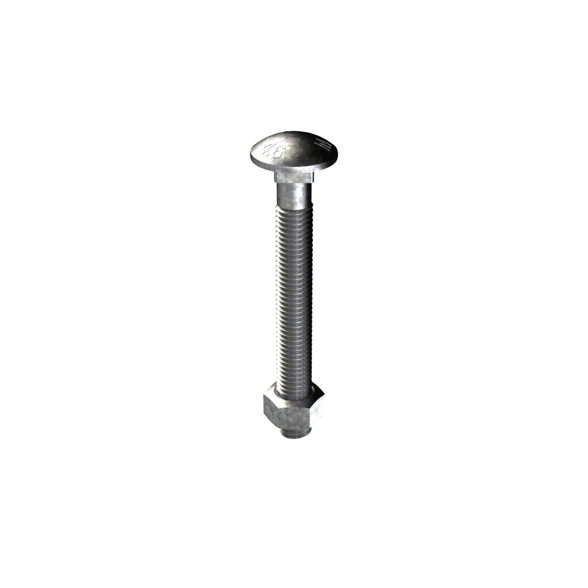 Bremick M12 x 90mm Cup Head Galvanised Bolt & Nut