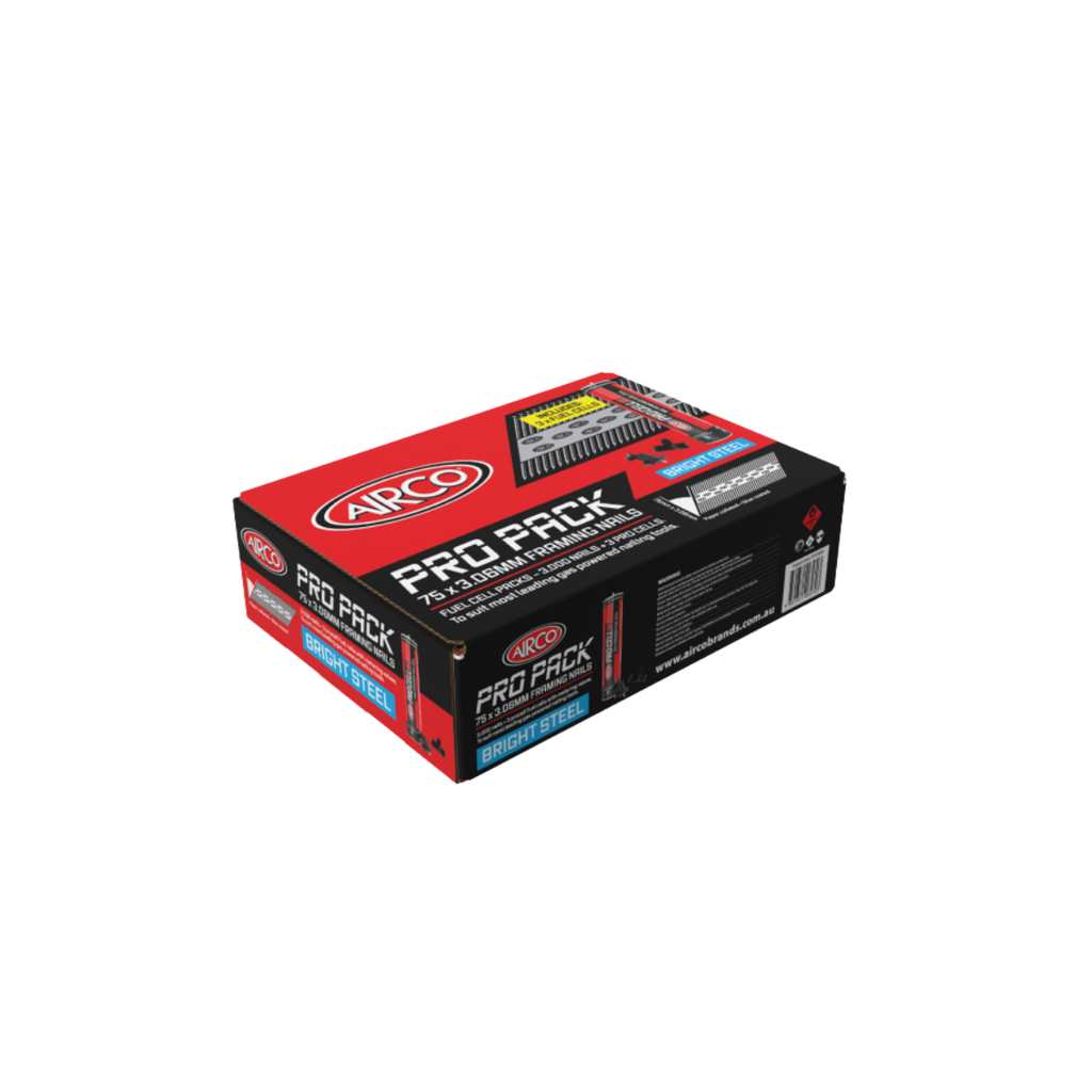 Airco 75 x 3.1 Gas Nailing Pack (Qty 3000)