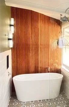 Ascot bamboo bathroom wall