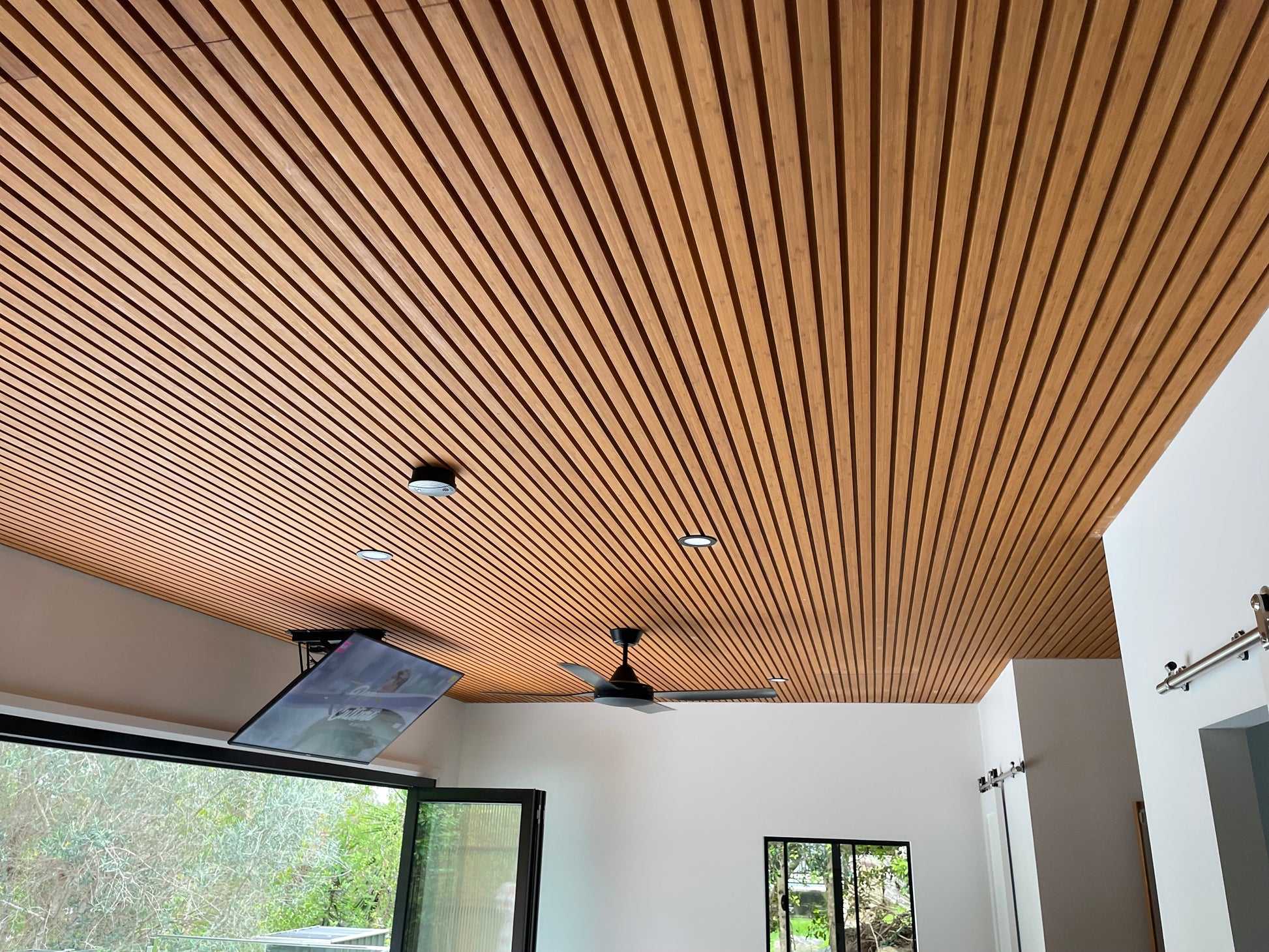 Fremantle bamboo ceiling pool house