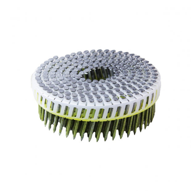 SENCO 15° Plastic Bracing Coil Nails, Electro Galvanised - 2.5x32(Qty 3600)