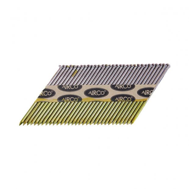 Airco Framing Nails 34 Degree 75x3.1mm, Bright