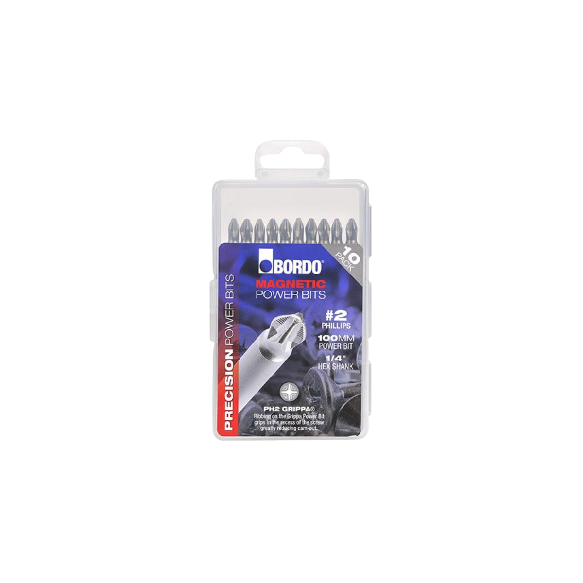 PH2 Grippa® Power Bit – 10 Pack (50mm & 100mm)