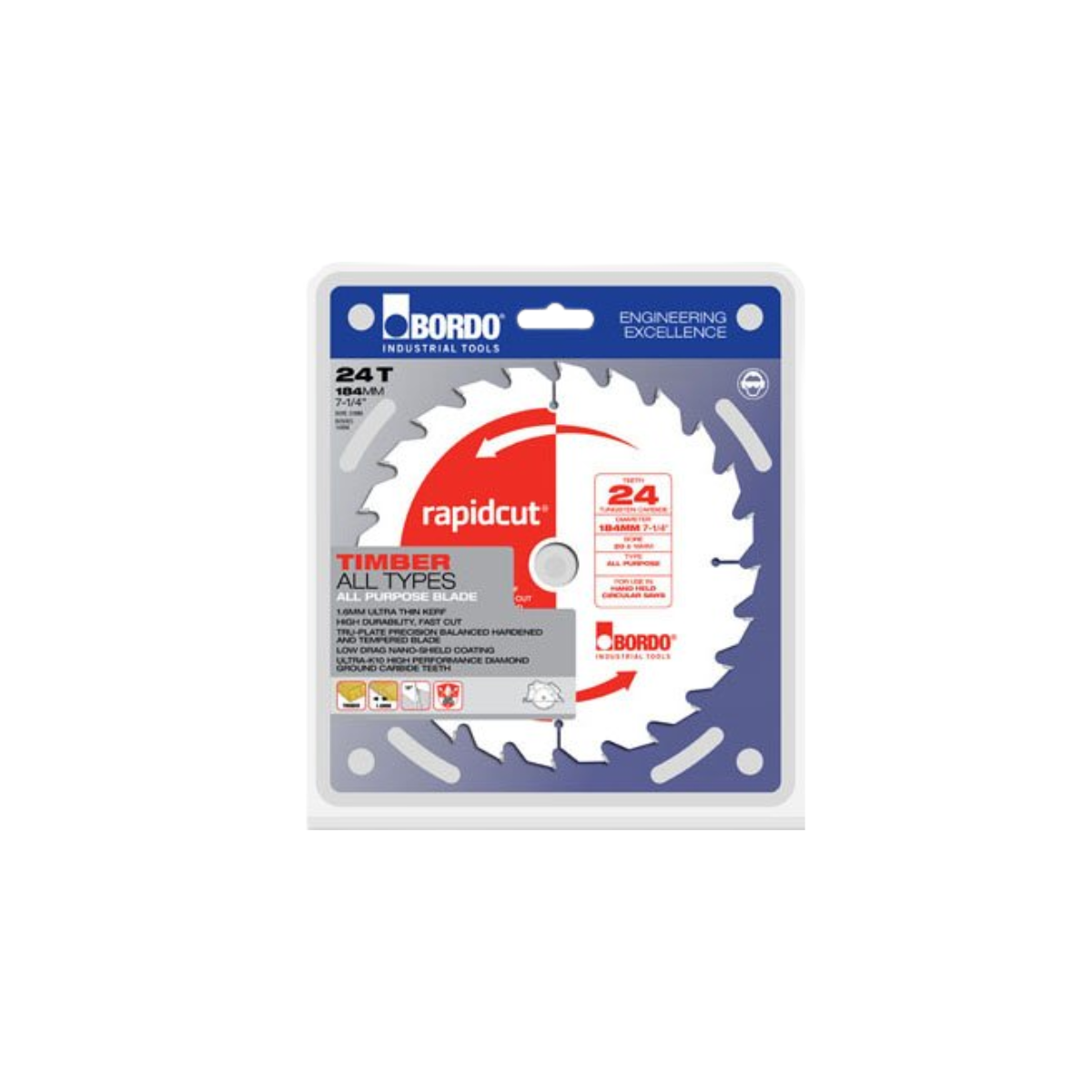 184mm x 24T Rapidcut Thin Kerf Circular Saw Blade