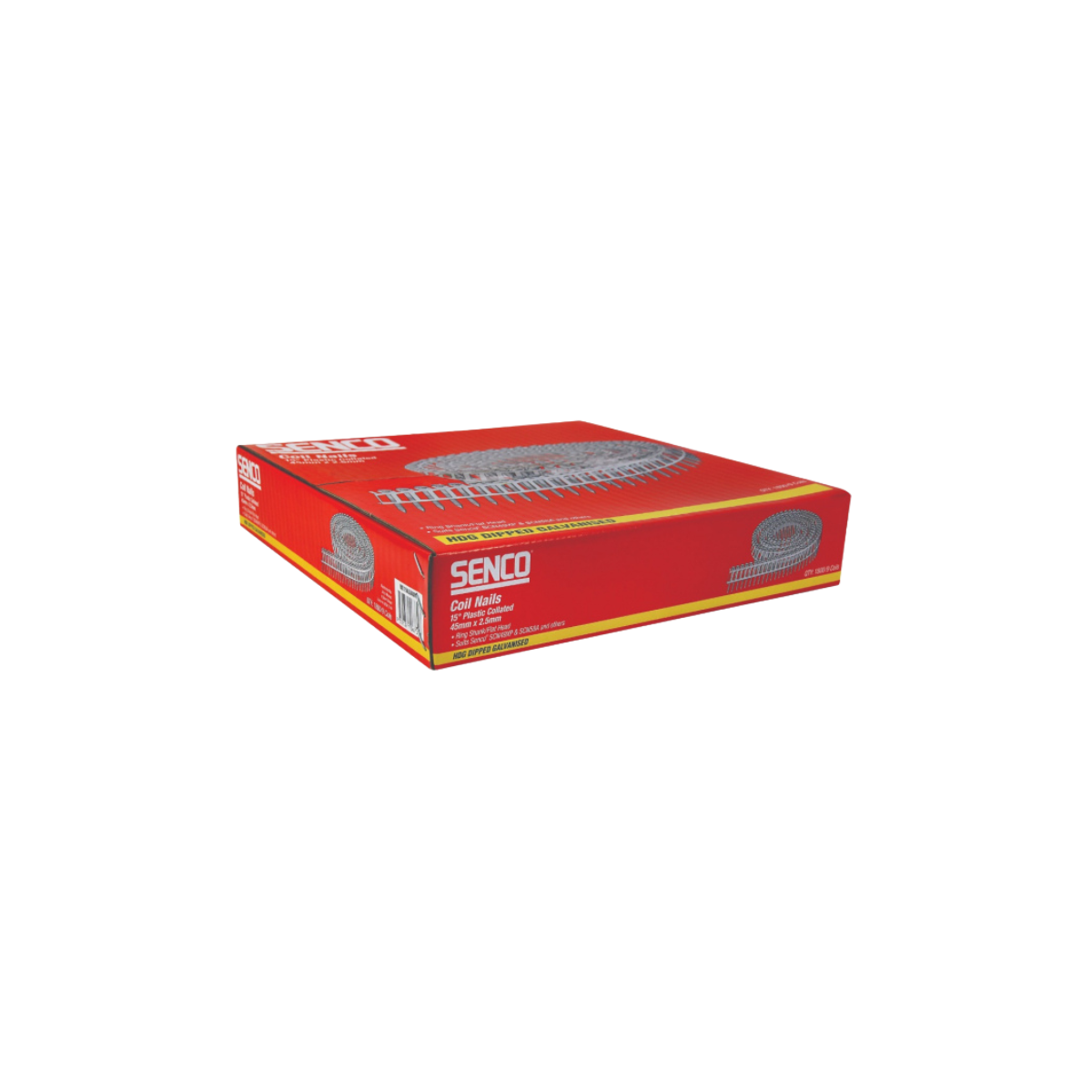 SENCO 15° Plastic Cladding Coil Nails, Galvanised